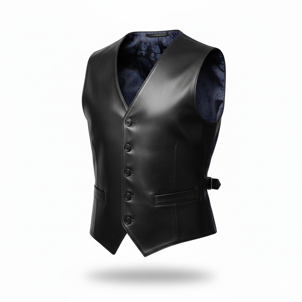 Tailored Leather Waistcoat